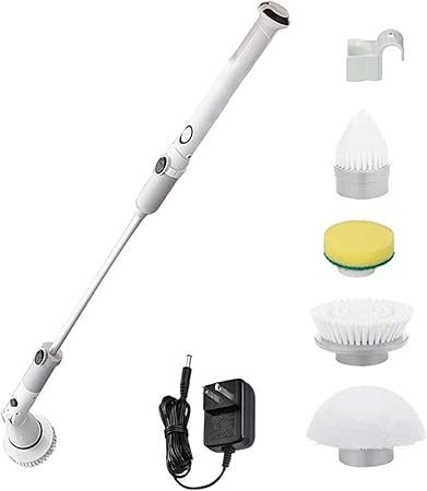 U5GAAALPPQ9 Rechargeable Telescopic Spin Scrubber