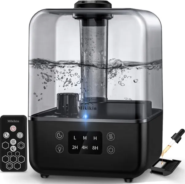 Mikikin Humidifiers for Bedroom, Cool Mist Humidifiers for Large Room Home Baby