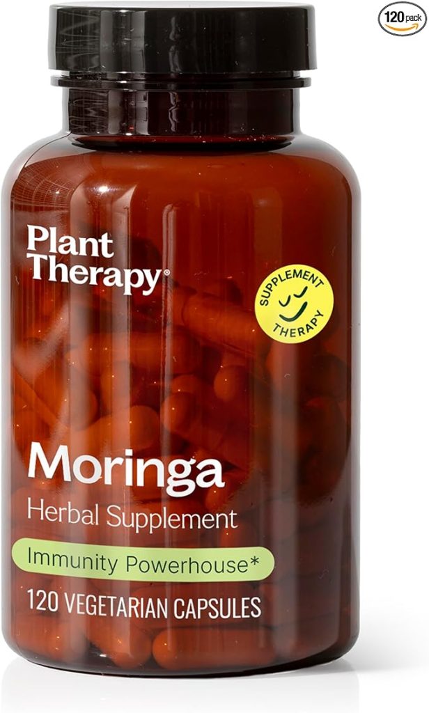 Plant Therapy Moringa Herbal Supplement Capsules