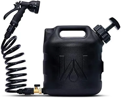 WaterPORT GoSpout 2 Gallon Portable Water Tank with Hose and Sprayer for Camping Showers