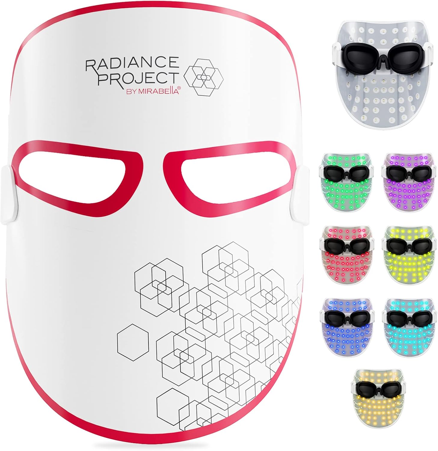 Mirabella 7-Color LED Light Therapy Mask, LED Face Mask with Near Infrared Light