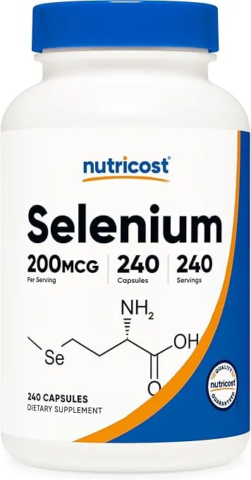 Nutricost Selenium 200mcg, 240 Vegetarian Capsule