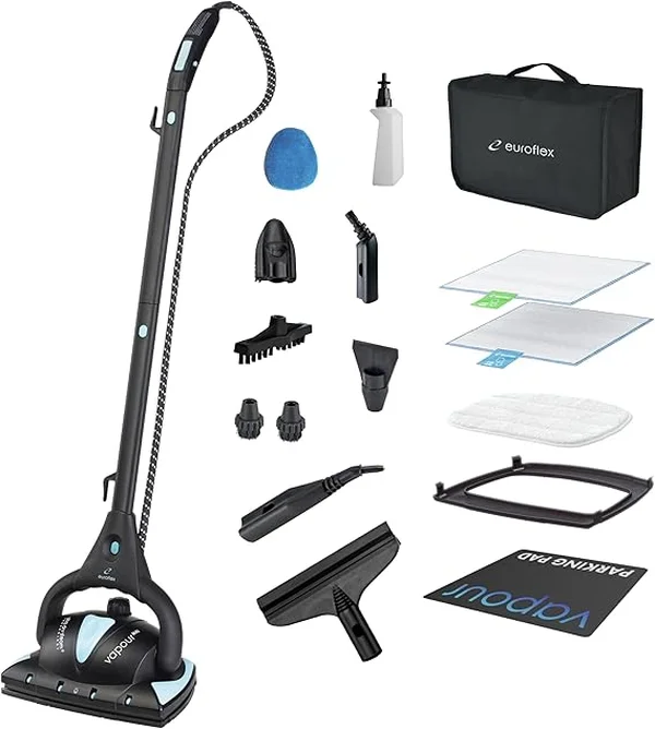 Euroflex Vapour Pro Steam Mop & All-in-One Steam Cleaner 20-Piece Set